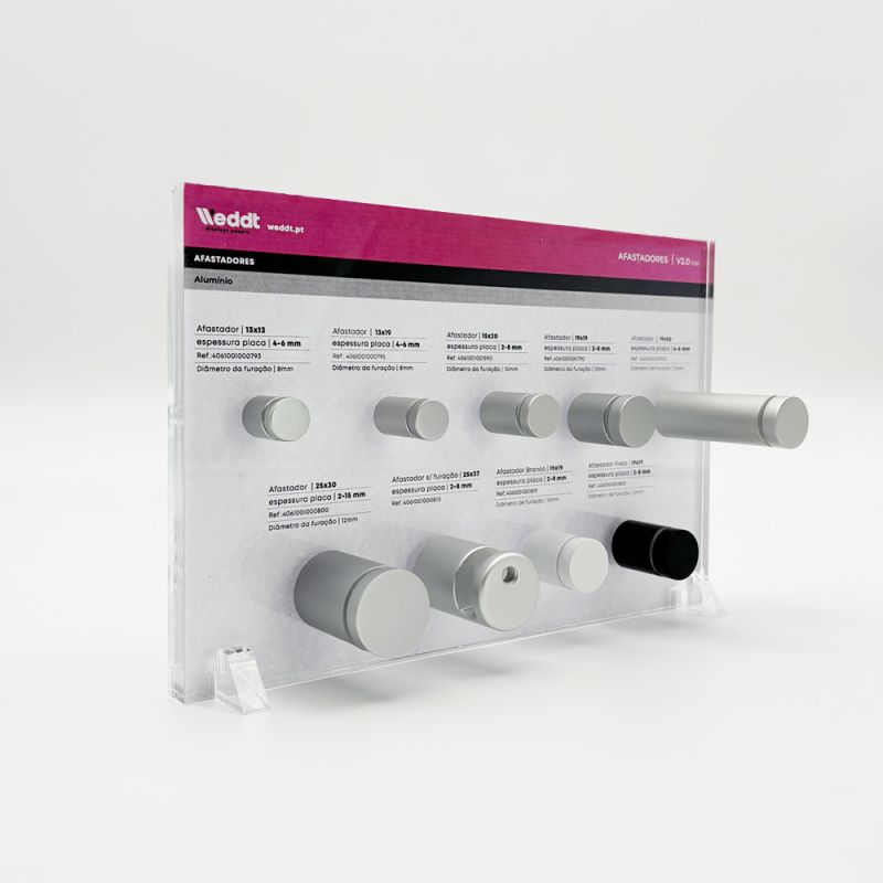 Mostruário Afastadores Alumínio