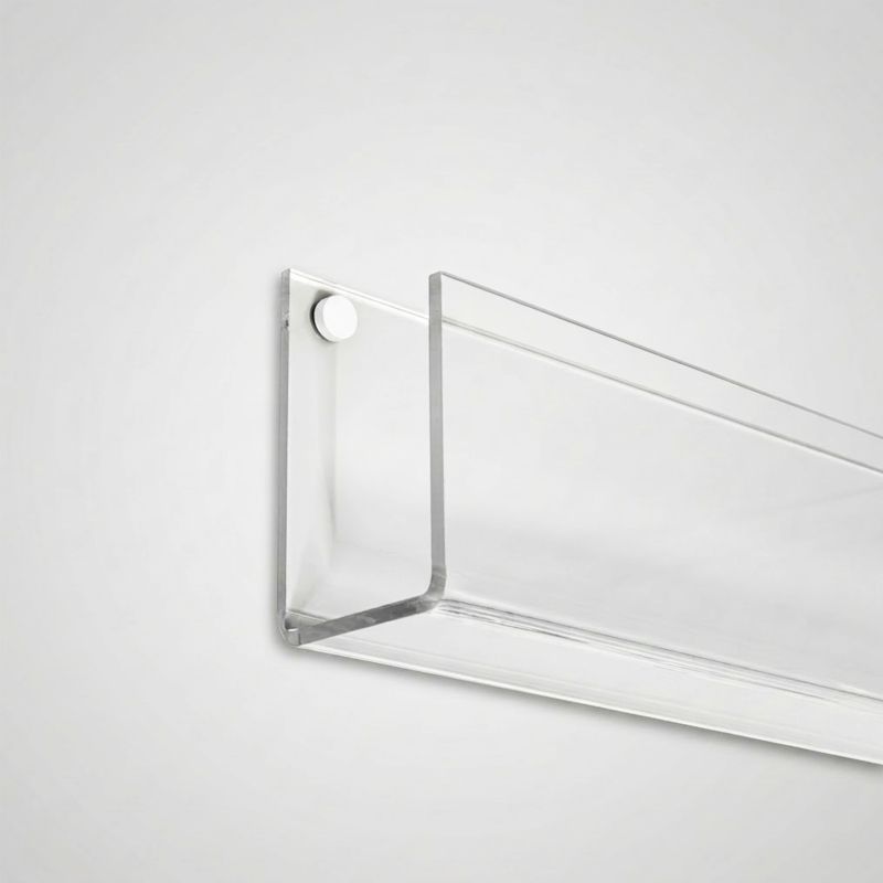 Prateleira em U Acr&iacute;lica 600x100x60mm Branco